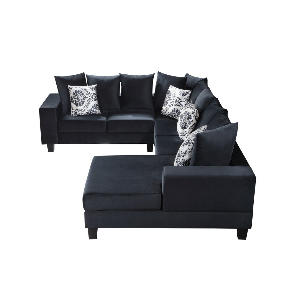 Velvet 7 Seater U Shape Modular Sectional Sofa