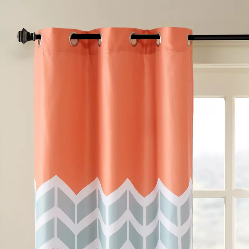 Intelligent Design 2-pack Elle Chevron Room Darkening Window Curtains