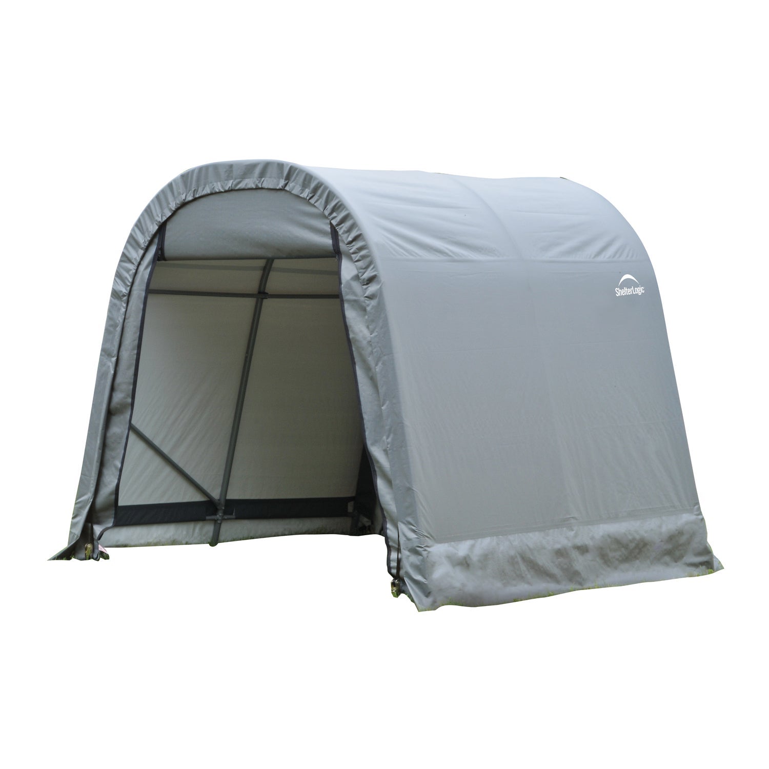 ShelterLogic 77823 10x16x8 Round Style Shelter- Grey Cover