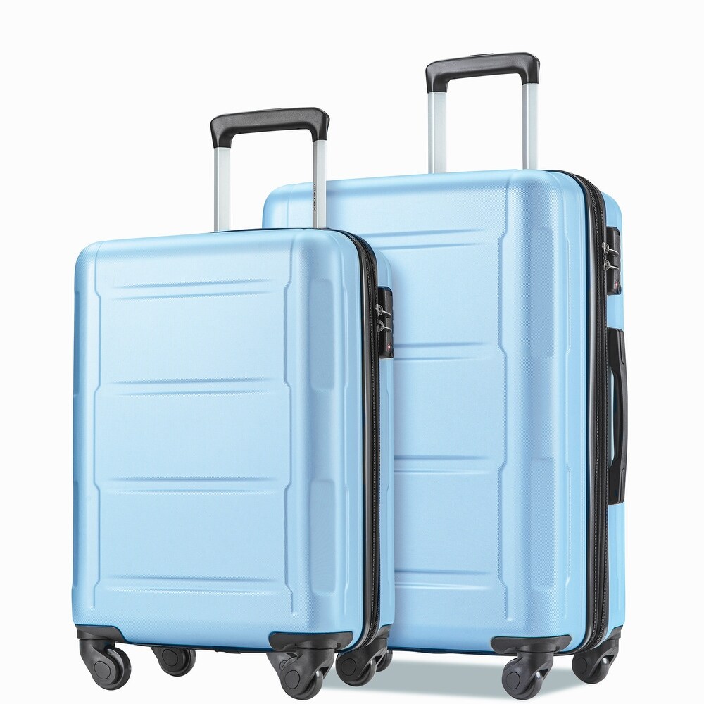 2pcs Durable Luggage Sets with Spinner Wheels and TSA Lock 20inch+24inch