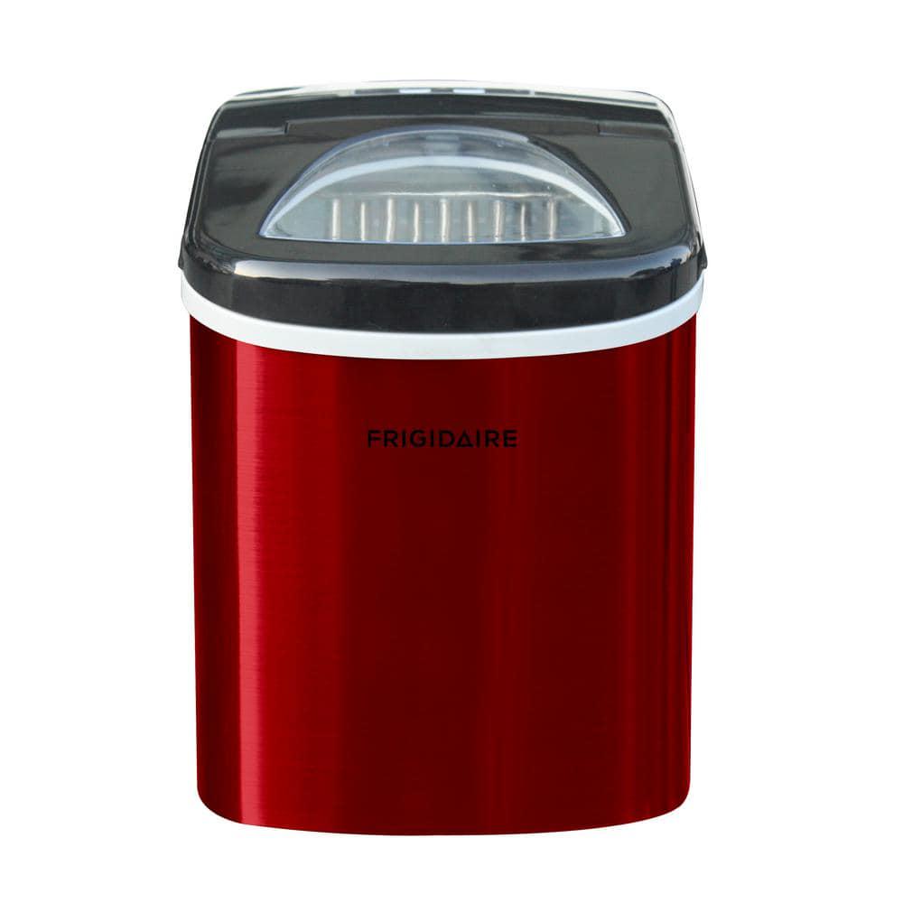 Frigidaire 26 lb Portable Counter Top Ice Maker in Red Stainless