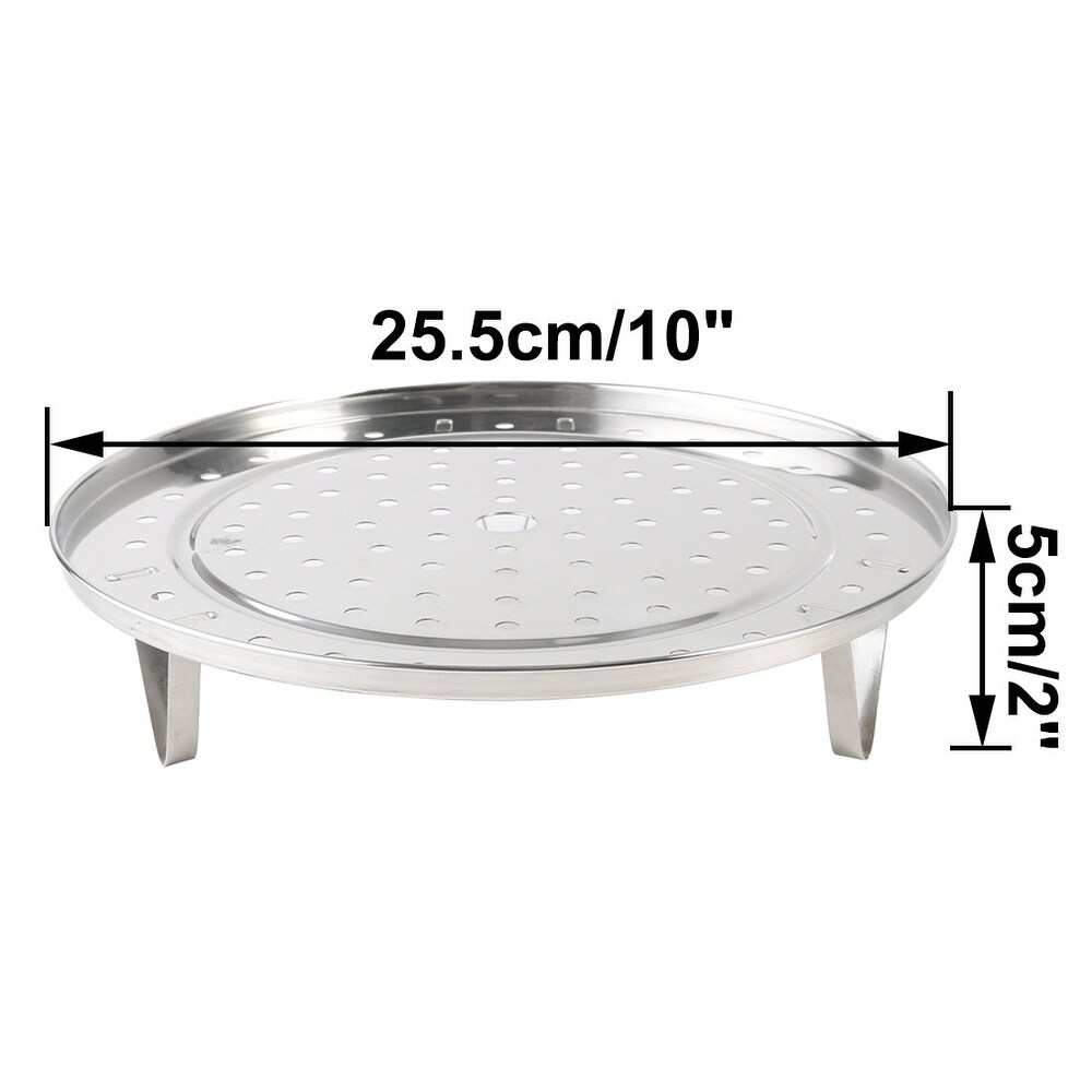 Kitchen Stainless Steel 3 Legs Steamer Rack Food Steaming Stand Cookware 10\