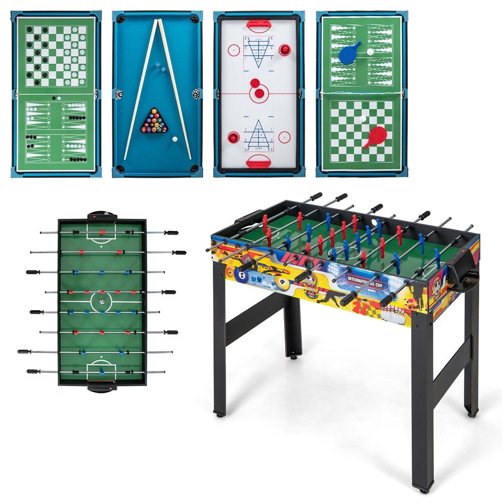 Costway 12 in 1 Combo Game Table Set with Foosball Air Hockey Pool   See Details