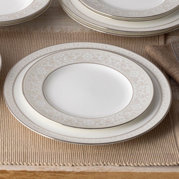 Noritake Montvale Platinum Set Of 4 Dinner Plates