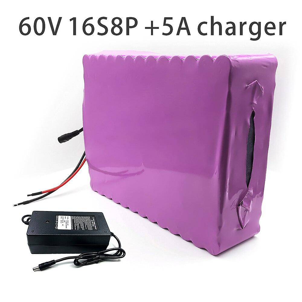 28ah 16s8p 60v Battery E-bike Ebike Electric Bicycle Li-ion Motorcycle Tricycle Customizable 255x190x70mm