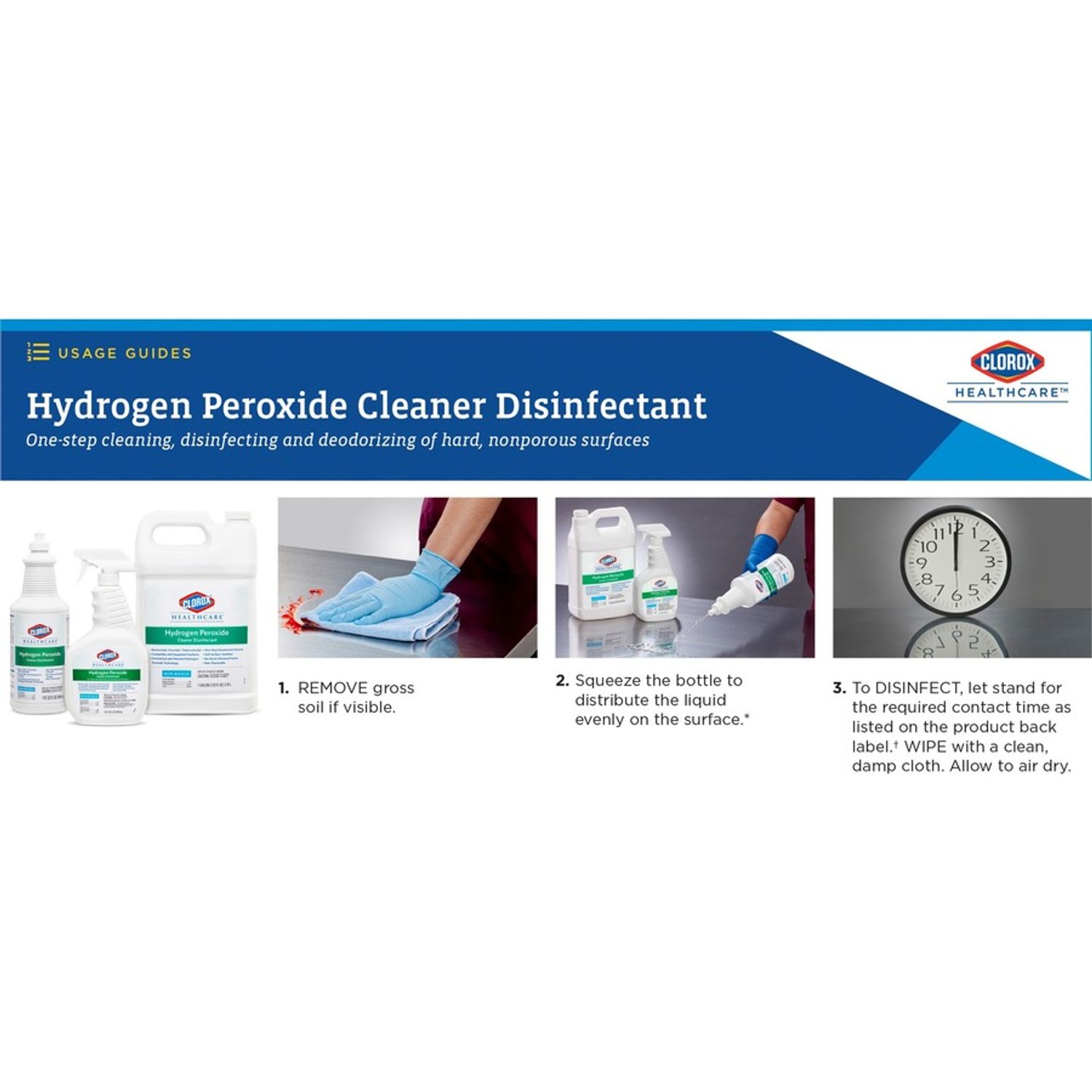 Hydrogen Peroxide Cleaner Disinfectant Spray by The Clorox Company CLO30828