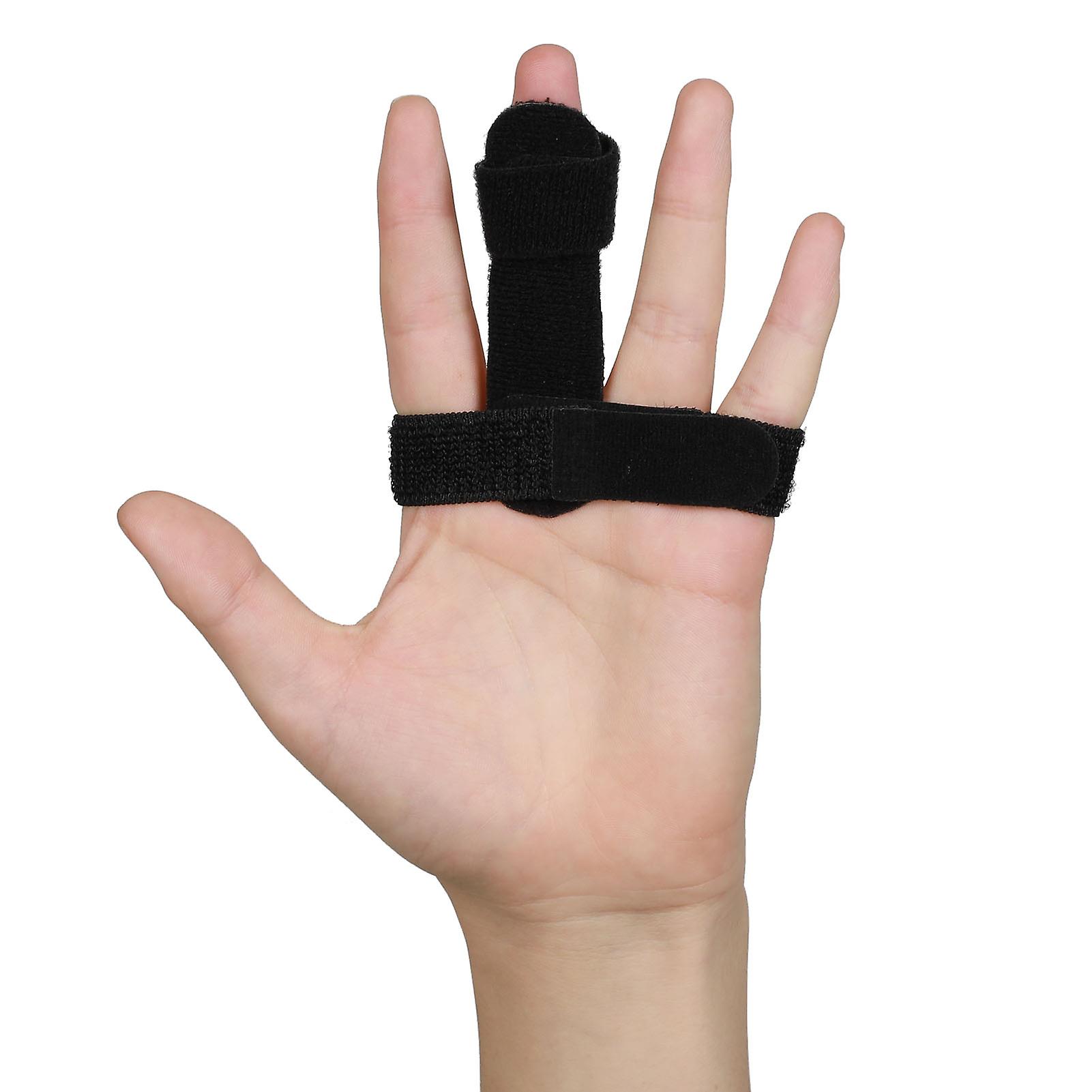 Fba Boutique Latest Improved Black Finger Guard With Steel Plate Finger Orthosis Combination Productblack