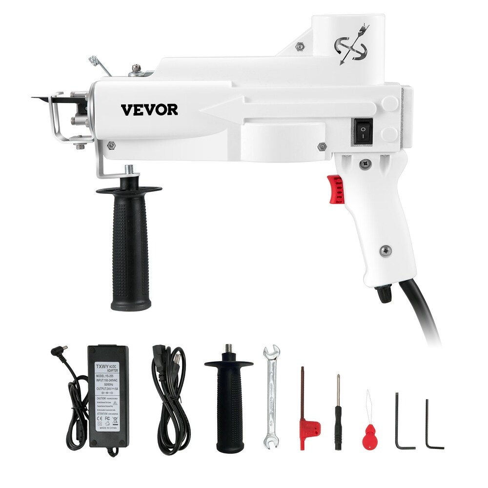 VEVOR 2 in 1 Tufting Gun Cut   Loop Pile Electric Carpet Weaving High Speed 110V Adjustable Height