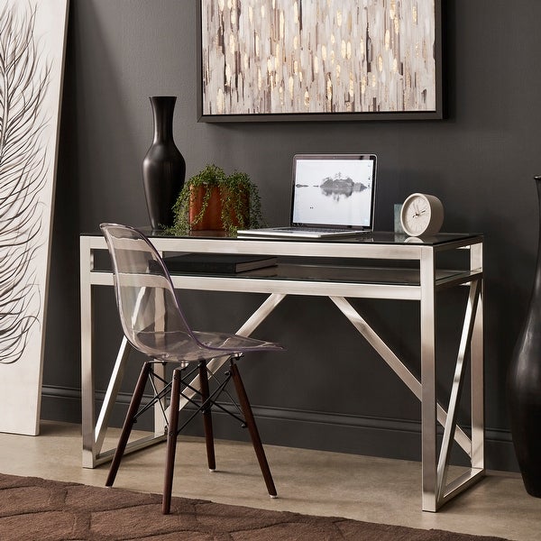 Brynn Brushed Nickel Sofa Table by iNSPIRE Q Modern - Sofa Table