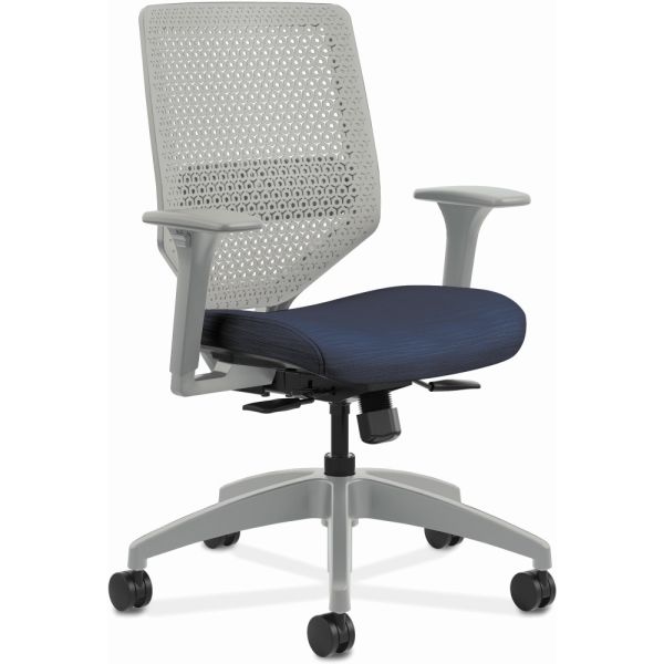 HON Solve Series ReActiv Back Task Chair， Supports Up to 300 lb， 18