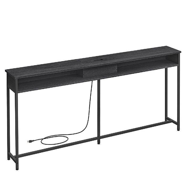 Narrow Console Table With 2 Outlet And 2 Usb Ports