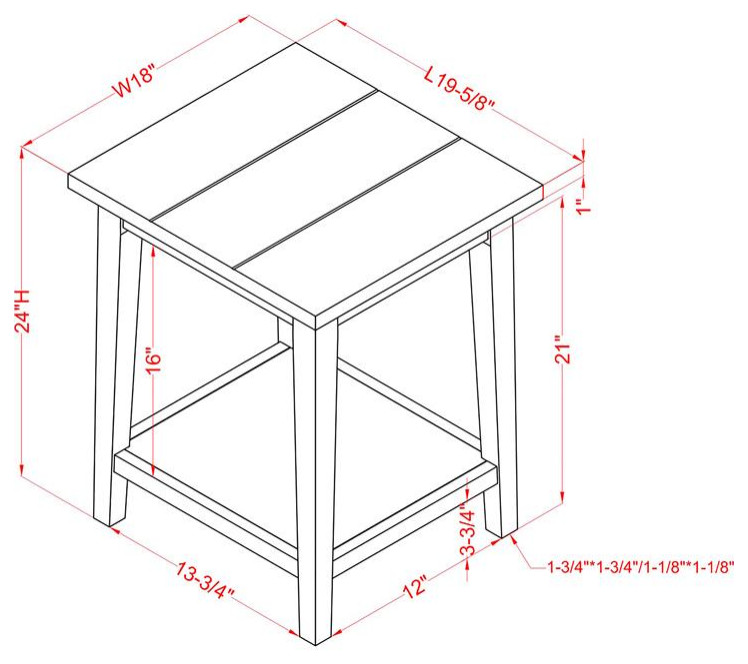 Furniture of America Deldrin Wood 1 Shelf Side Table in Light Green   Farmhouse   Side Tables And End Tables   by Homesquare  Houzz