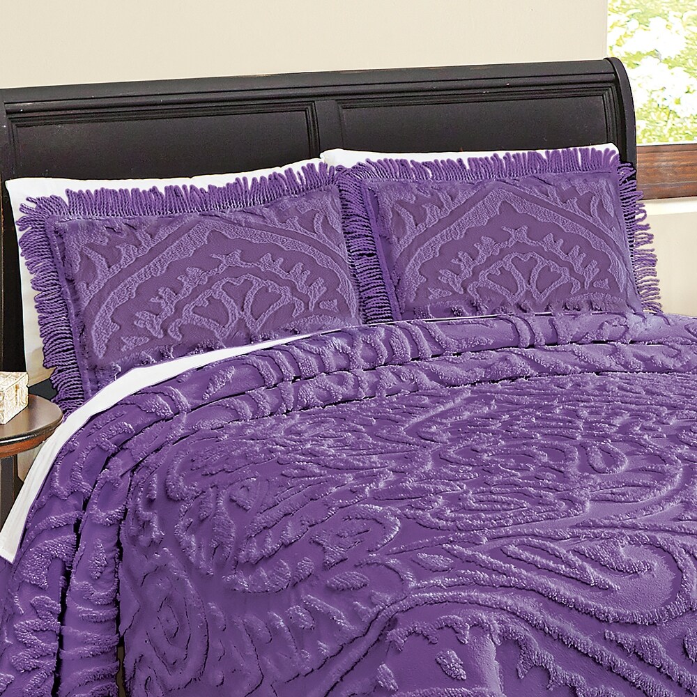 Paisley Medallion Chenille Fringe Pillow Sham