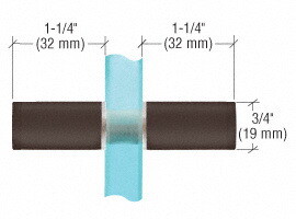 CRL Cylinder Style Back to Back Shower Door Knobs ...