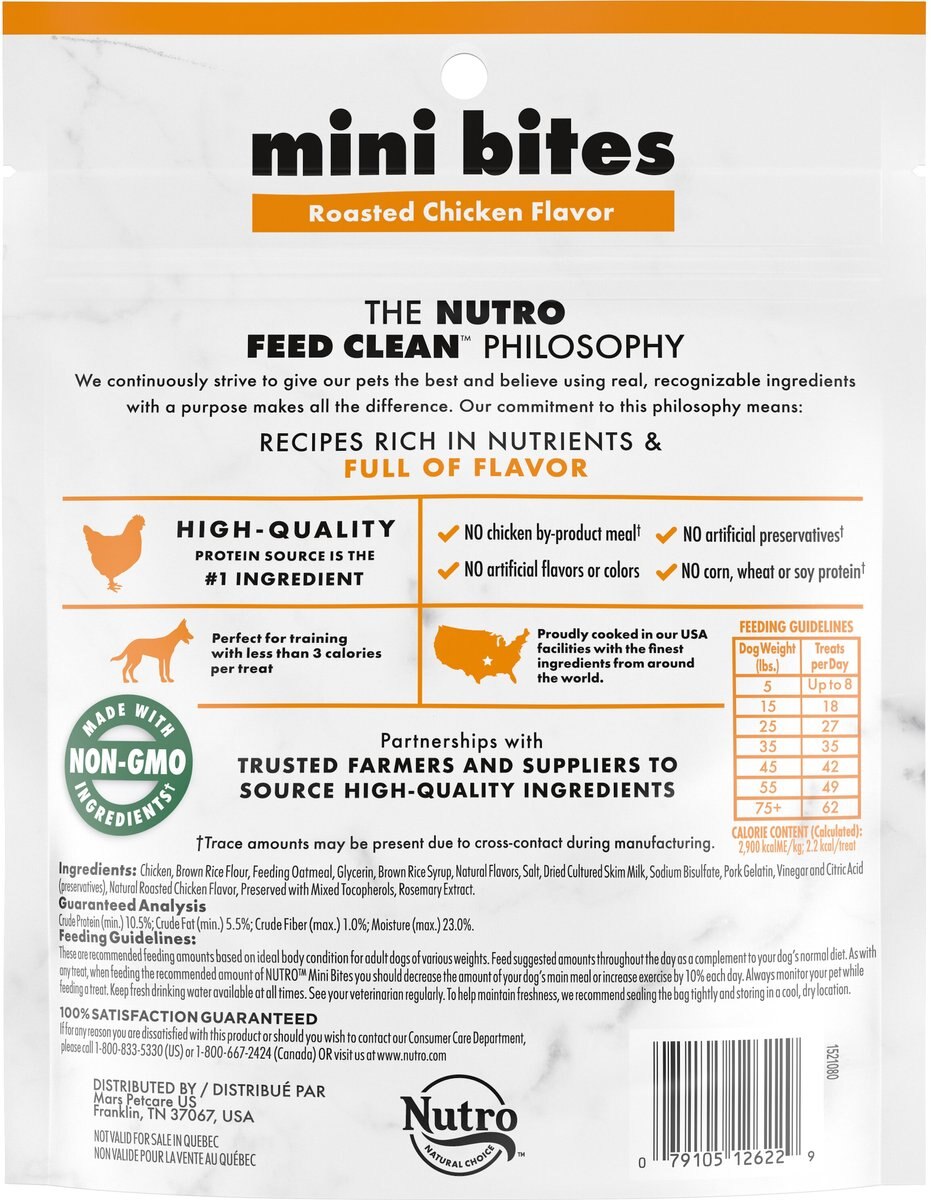 Nutro Mini Bites Roasted Chicken Flavor Dog Treats