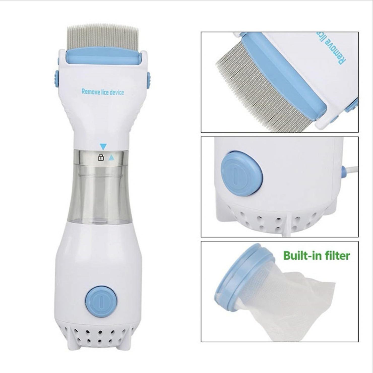 Miman Automatic Head Lice Eliminator Pet Hair Cleaner Safe Electric Pet Lice Comb Household Portable Cat Dog Grooming-uk Plug