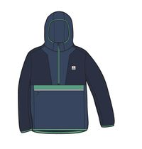 Gusto Recycled Windshell Smock - Rich Navy/Dark Denim