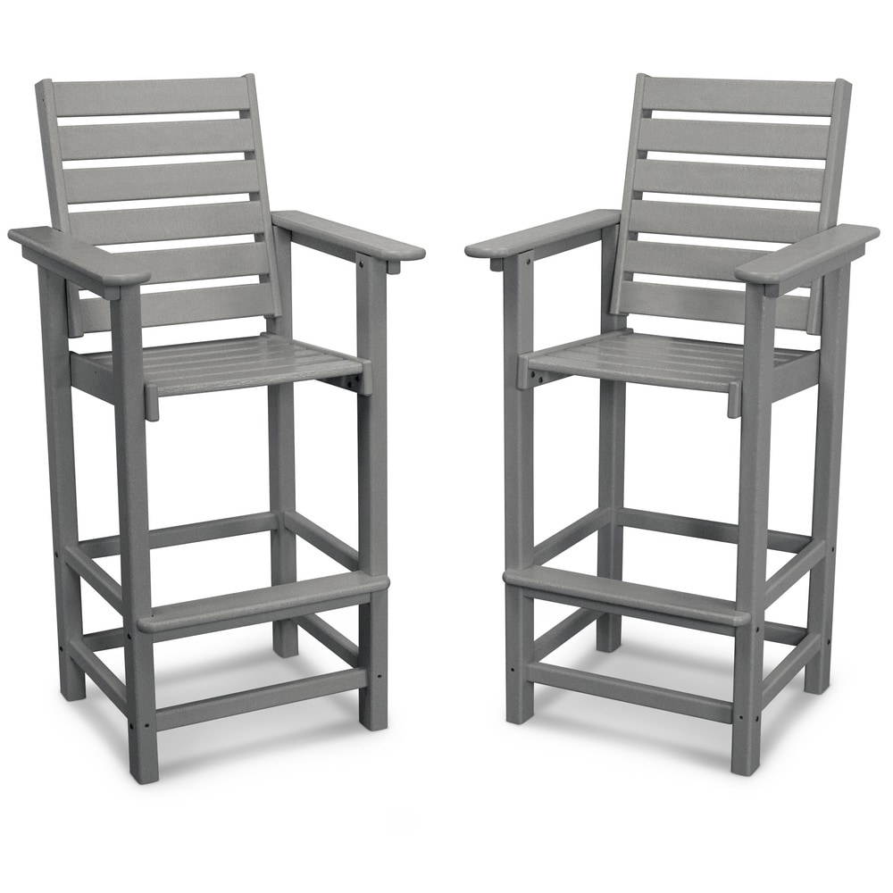 POLYWOOD Captain 2 piece Outdoor Bar Chair Set