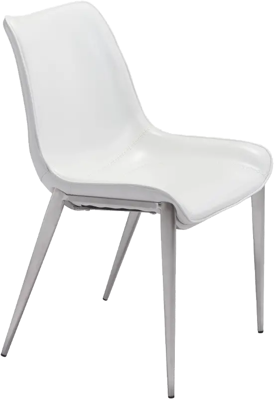 Magnus White Dining Chair， Set of 2