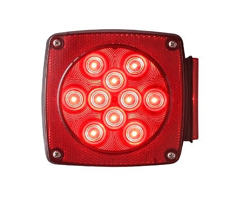 11-Led Stud Mount Traditional Stop/Turn/Tail Light; Passenger Side