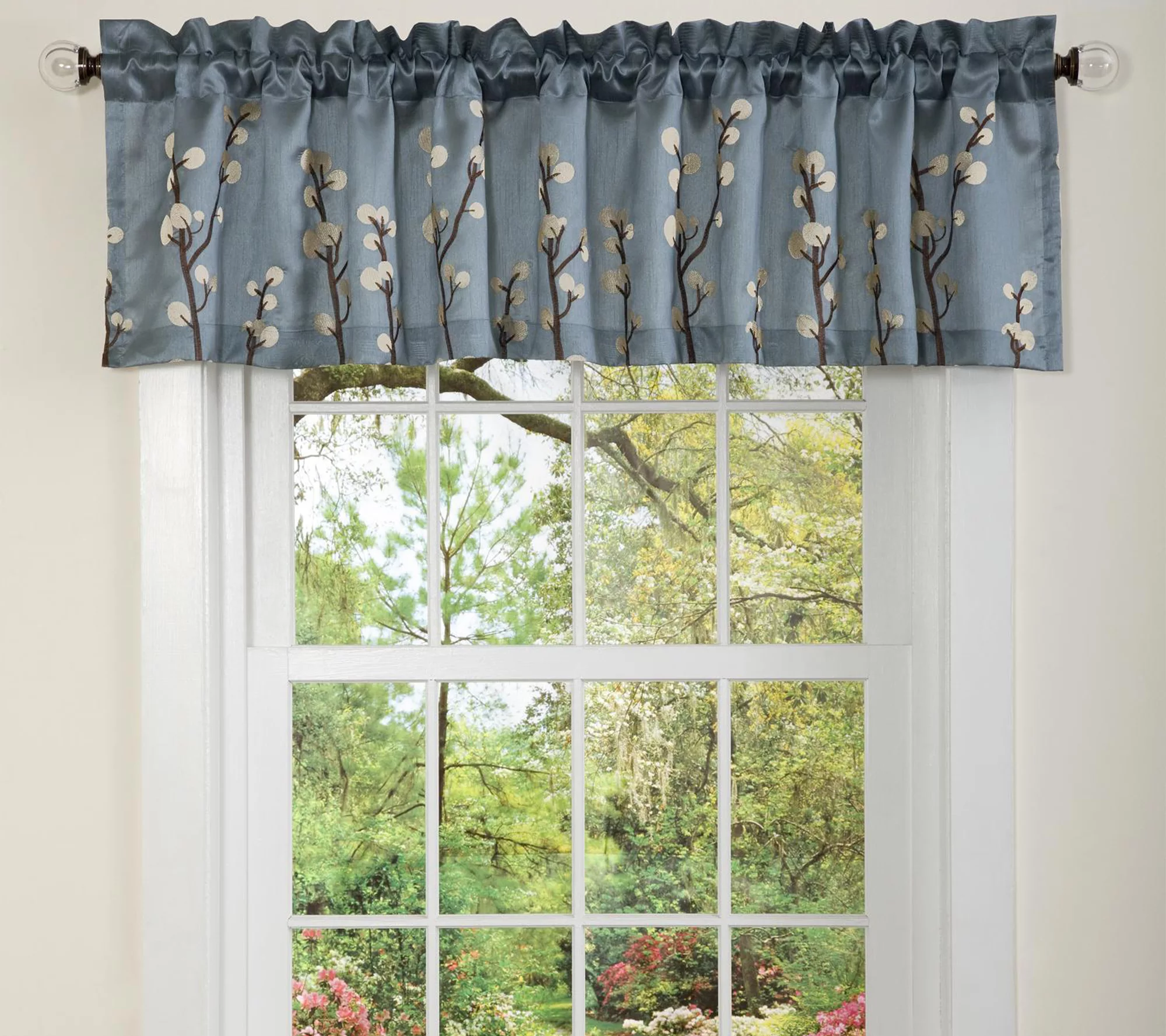 Cocoa Flower Single Valance by Lush Decor