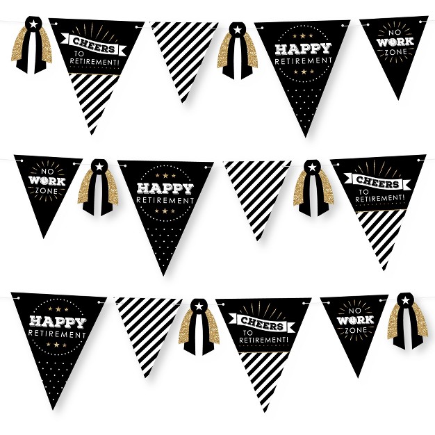 Big Dot Of Happiness Happy Retirement Diy Retirement Party Pennant Garland Decoration Triangle Banner 30 Pieces