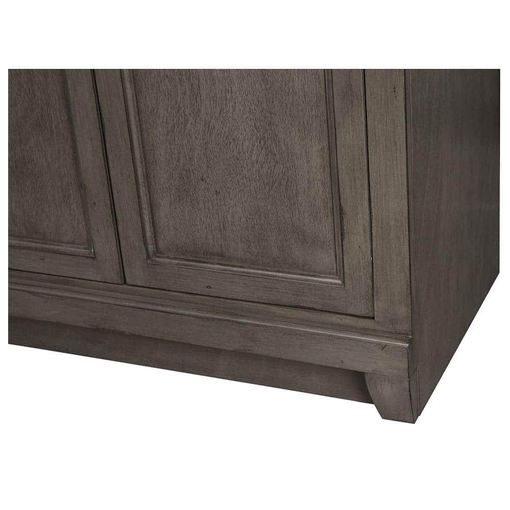 Home Decorators Collection Naples 24 in W x 21 58 in D Bath Vanity Cabinet Only in Distressed Grey