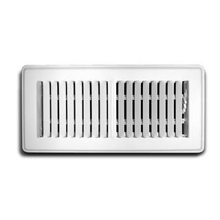 TruAire 6 in. x 14 in. Steel White Floor Diffuser 150MW06X14