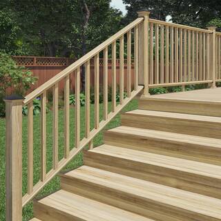 ProWood 6 ft. Southern Yellow Pine Routed Stair Rail Kit with SE Balusters 447306