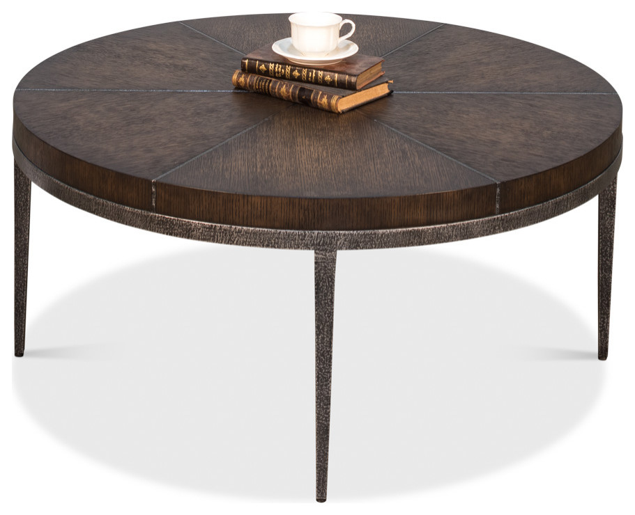 Sunset Cocktail Table Artisan Grey  Brown   Industrial   Coffee Tables   by Sarreid Ltd  Houzz