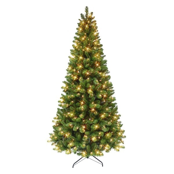 Puleo International 7.5 ft. Prelit Virginia Pine Tree