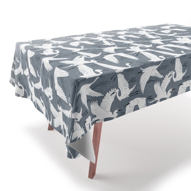 Heather Dutton Soaring Wings Steel Blue Grey Tablecloth Deny Designs