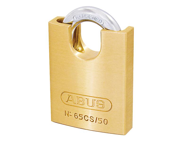 ABUS 65CS/50mm Brass Padlock Closed Shackle Carded ABU6550CSC