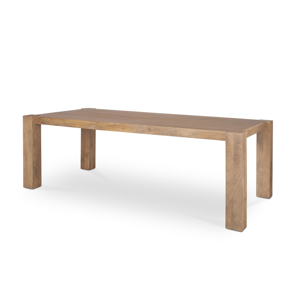 Beth Light Brown Wood Rectangular Dining Table   88.0L x 42.0W x 30.0H