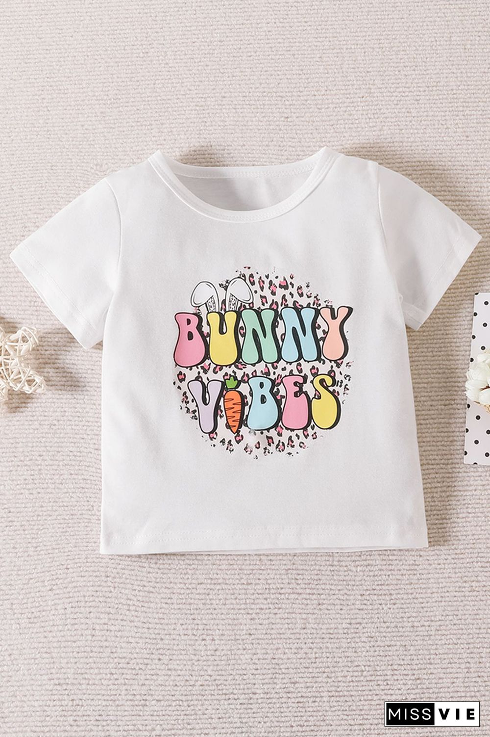 Letter Print Top and Cartoon Flare Pants 2PCS Set