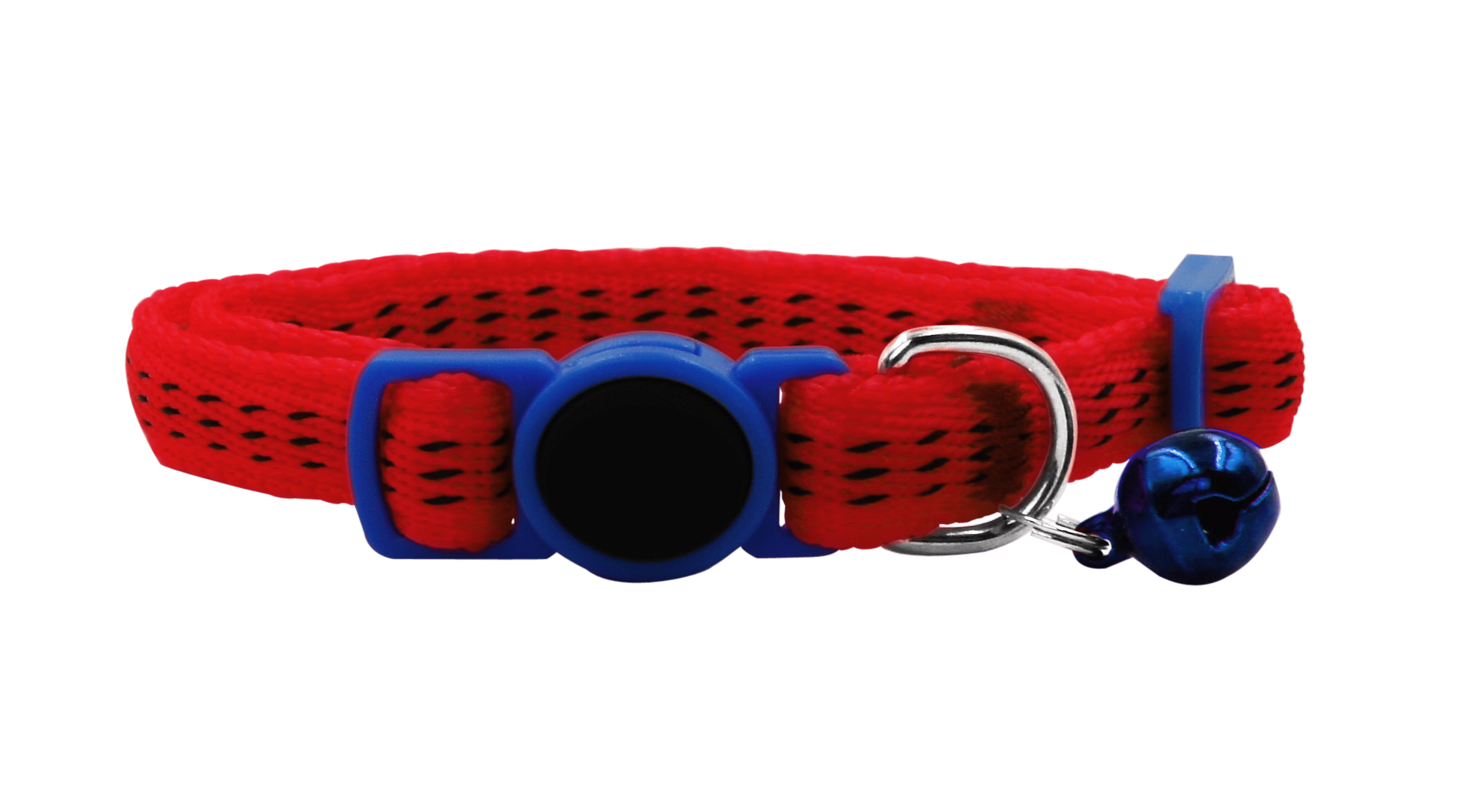 Blue Frog Puffy Cat Collar， Red