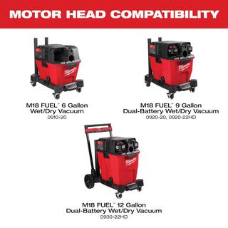 MW M18 FUEL WetDry Vacuum DUAL-BATTERY Cordless Motor Head For MW WetDry Shop Vacuums 0921-20