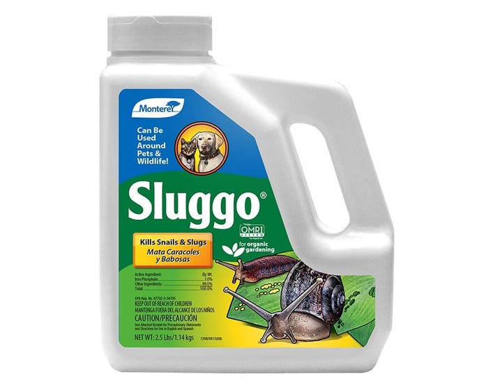 Monterey Sluggo Snail and Slug Killer， 2.5 lbs. - LG6500