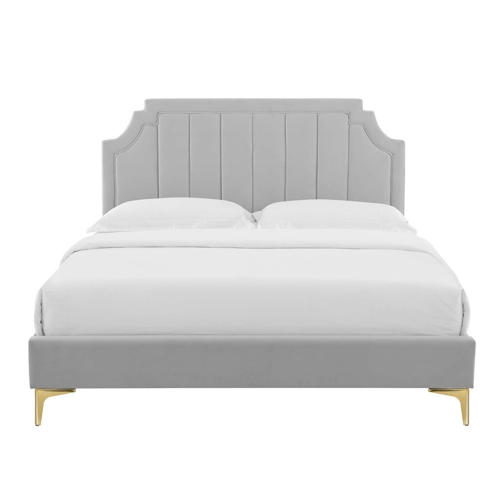 Sienna Performance Velvet Twin Platform Bed