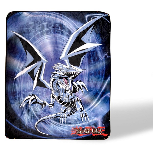 Surreal Entertainment Yu gi oh Blue eyes White Dragon Fleece Throw Blanket 45 X 60 Inches