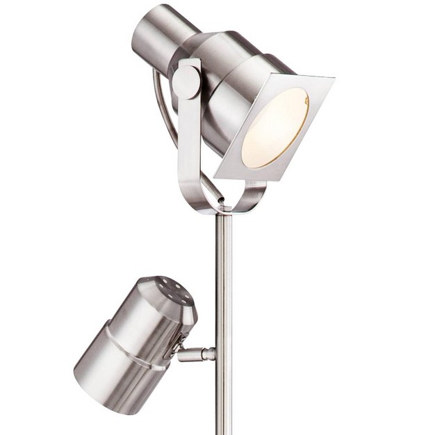 Tall Brushed Nickel 3 Light Adjustable Heads For Living Room Reading Bedroom Office House Home