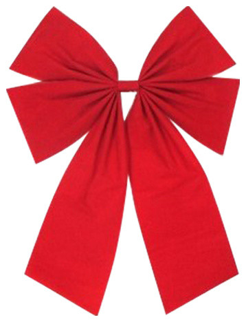 15.7 quotRed Velvet Bow   Contemporary   Christmas Ornaments   by Queens of Christmas  Houzz