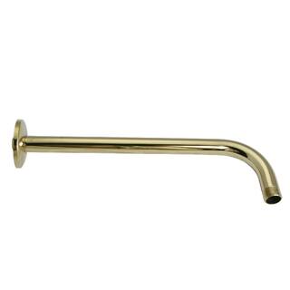 Kingston Brass Claremont Rain Drop 12 in. Shower Arm with Flange in Polished Brass HK112A2