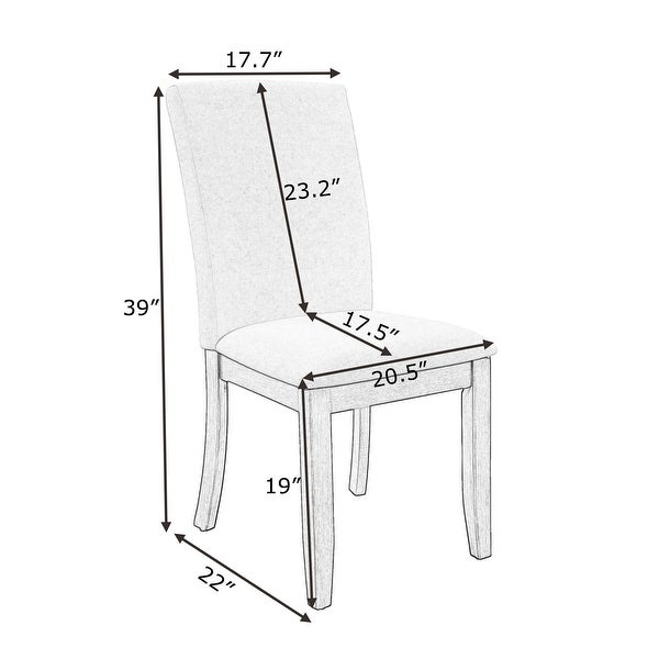 Wood Dining Chair Kitchen Upholstered Dining Chairs (Set of 4)