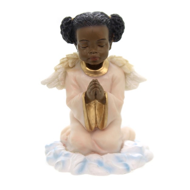 Black Art Praying Angel Girl One Figurine 3 5 Inches Religious Culture Heritage 17336 Polyresin Pink