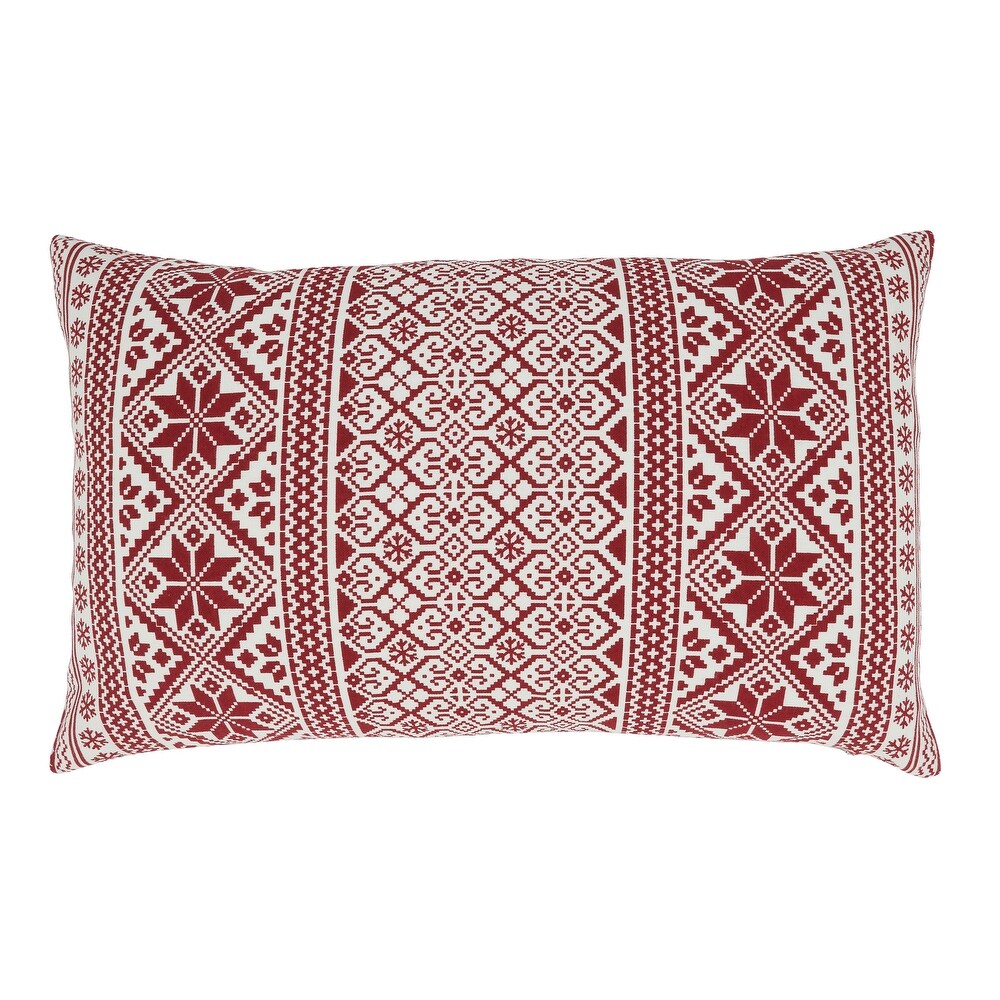 Yuletide Joy Christmas Pattern Throw Pillow