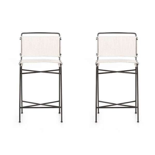 Wharton Counter Stool (White， Set of 2)