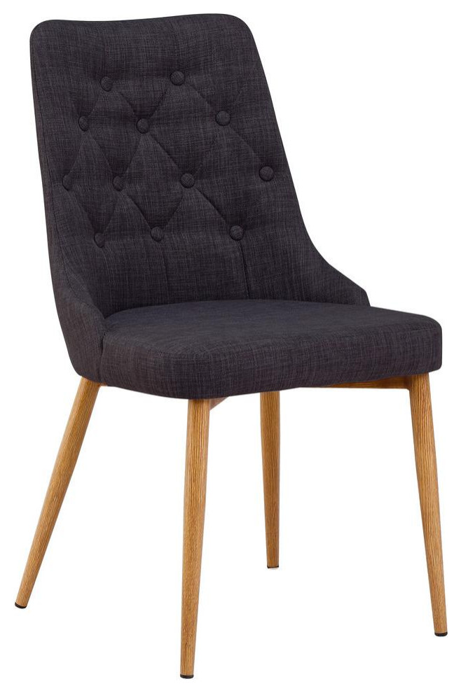 Velvet Mid Century Upholstered Side Chairs   Midcentury   Dining Chairs   by BisonOffice  Houzz