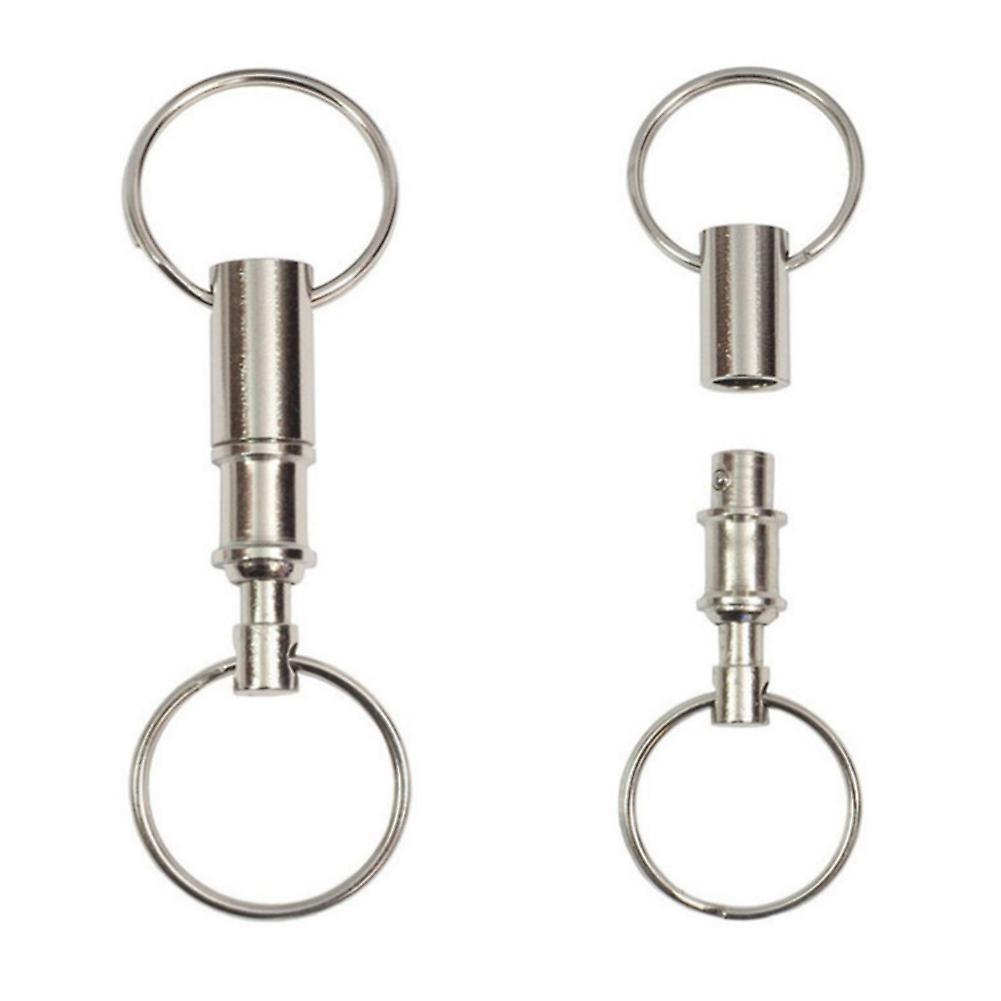 Pull Apart Coupler Keychain Detachable Edc Keychain With 2 Split Rings