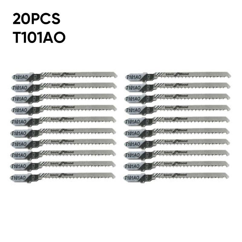 20pcs T101ao 3 Inch T-shank Jig Saw Blades High Carbon Steel Clean Curved Cutting Wood Plastic Particleboard Hcs Jigsaw Cutter